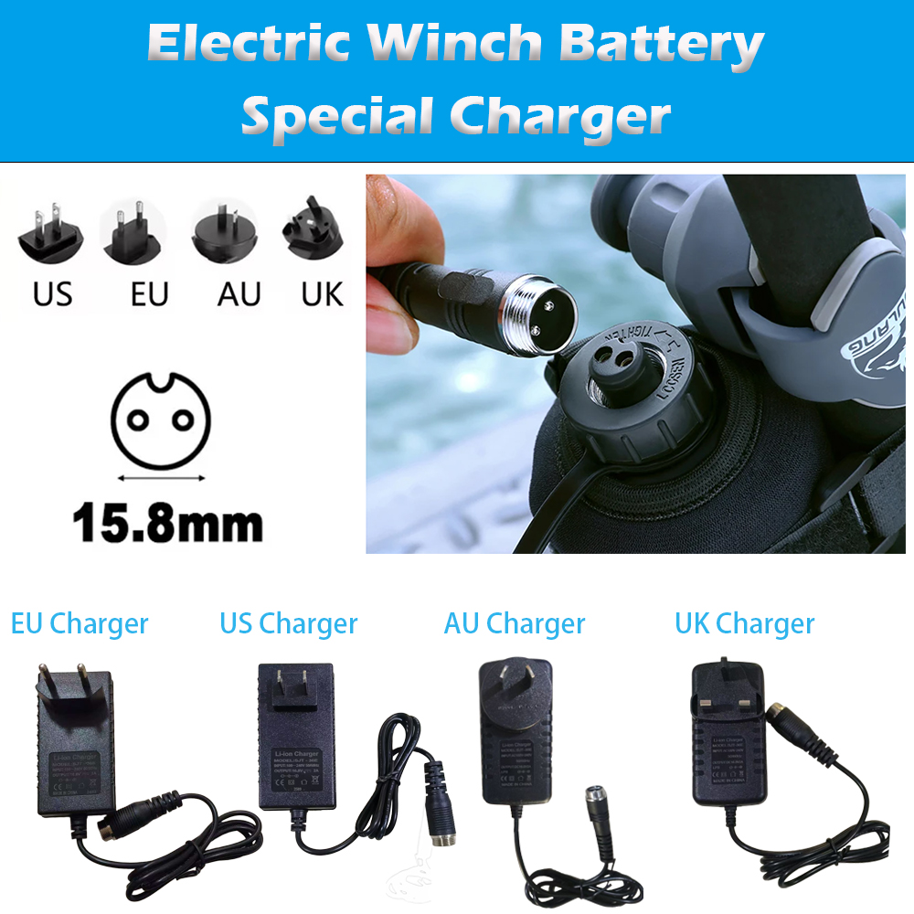 Fishing Equipment Uk - Electric Winch Battery 16.8V 2A EU