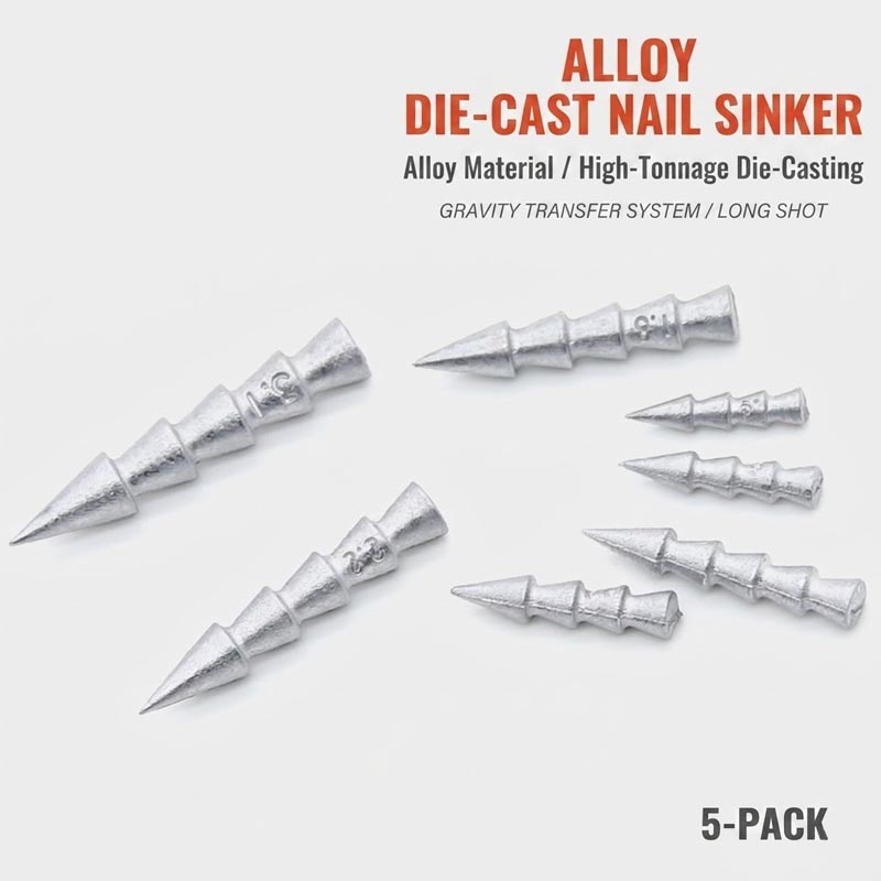 Lead-Free Alloy Nail Sinkers f - đánh giá và giá Bass Fishing Lure