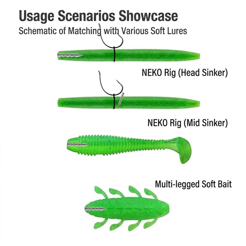 Lead-Free Alloy Nail Sinkers f - đánh giá và giá Bass Fishing Lure