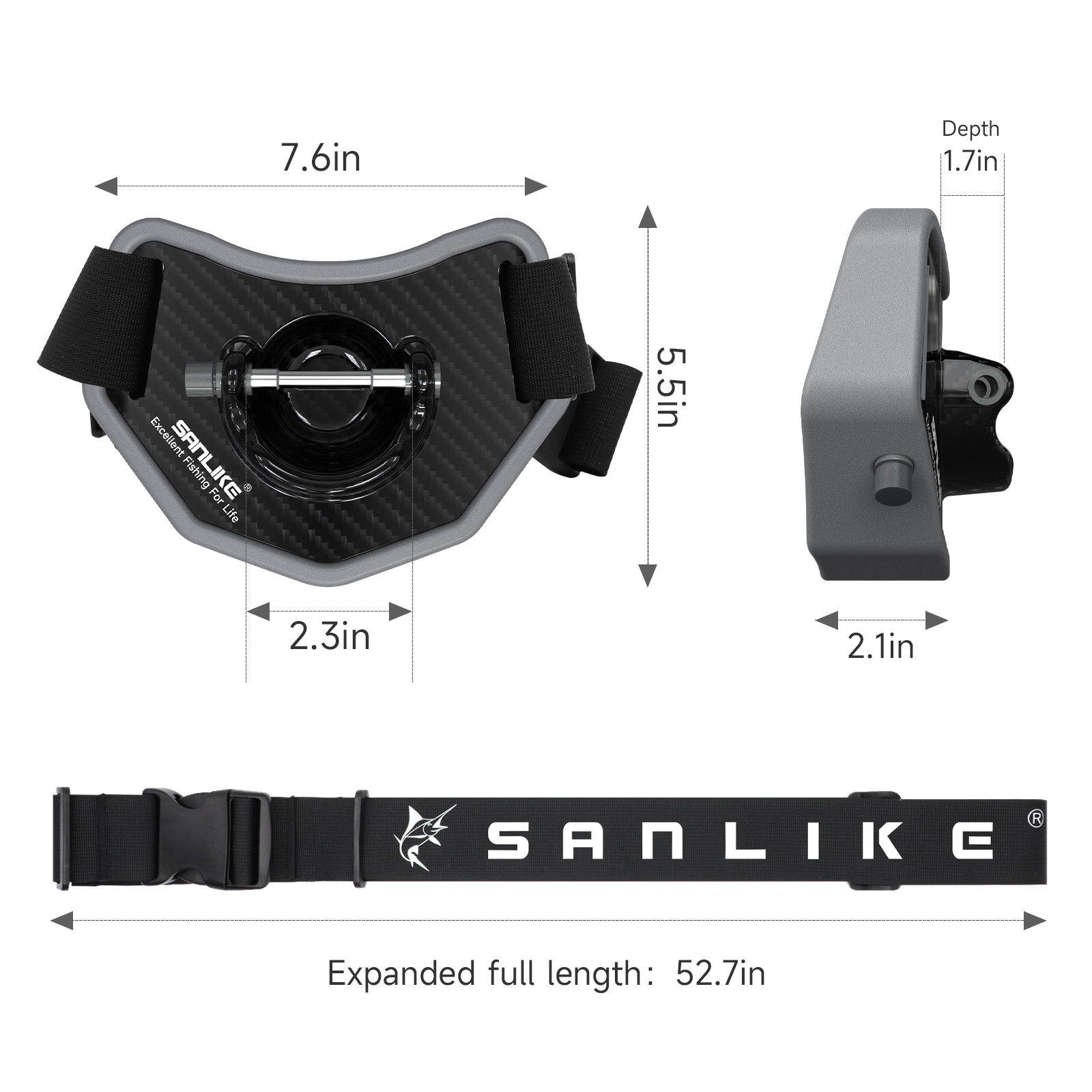 SANLIKE Fishing Fighting Belt  - đánh giá và giá Carbon Fishing Rod