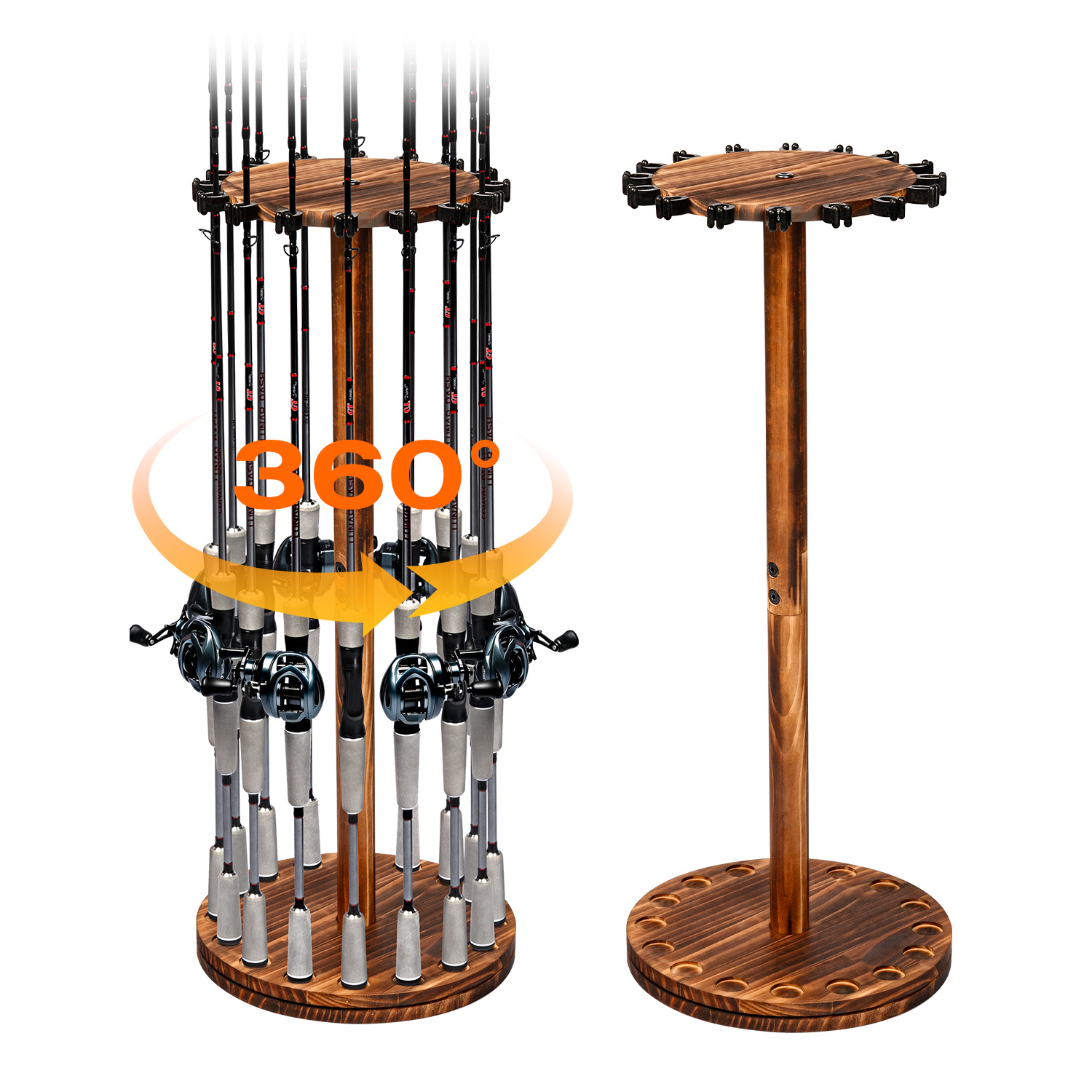 Round Carbonized Wood Fishing  - đánh giá và giá Carbon Fishing Rod