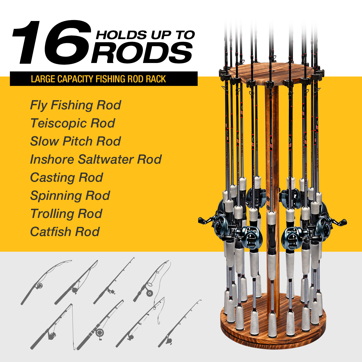 Round Carbonized Wood Fishing  - đánh giá và giá Carbon Fishing Rod
