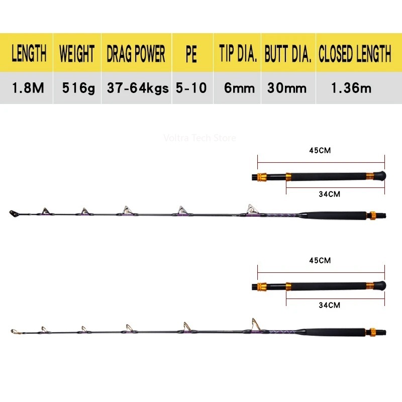 Lurekiller Strong Power Carbon - đánh giá và giá Carbon Fishing Rod